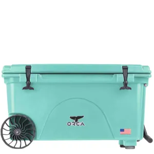 65 Quart Wheeled Cooler Seafoam