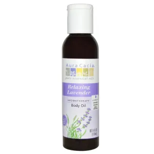 AURA CACIA - Aromatherapy Body Oil Relaxing Lavender - 4 fl. oz. (118 ml)