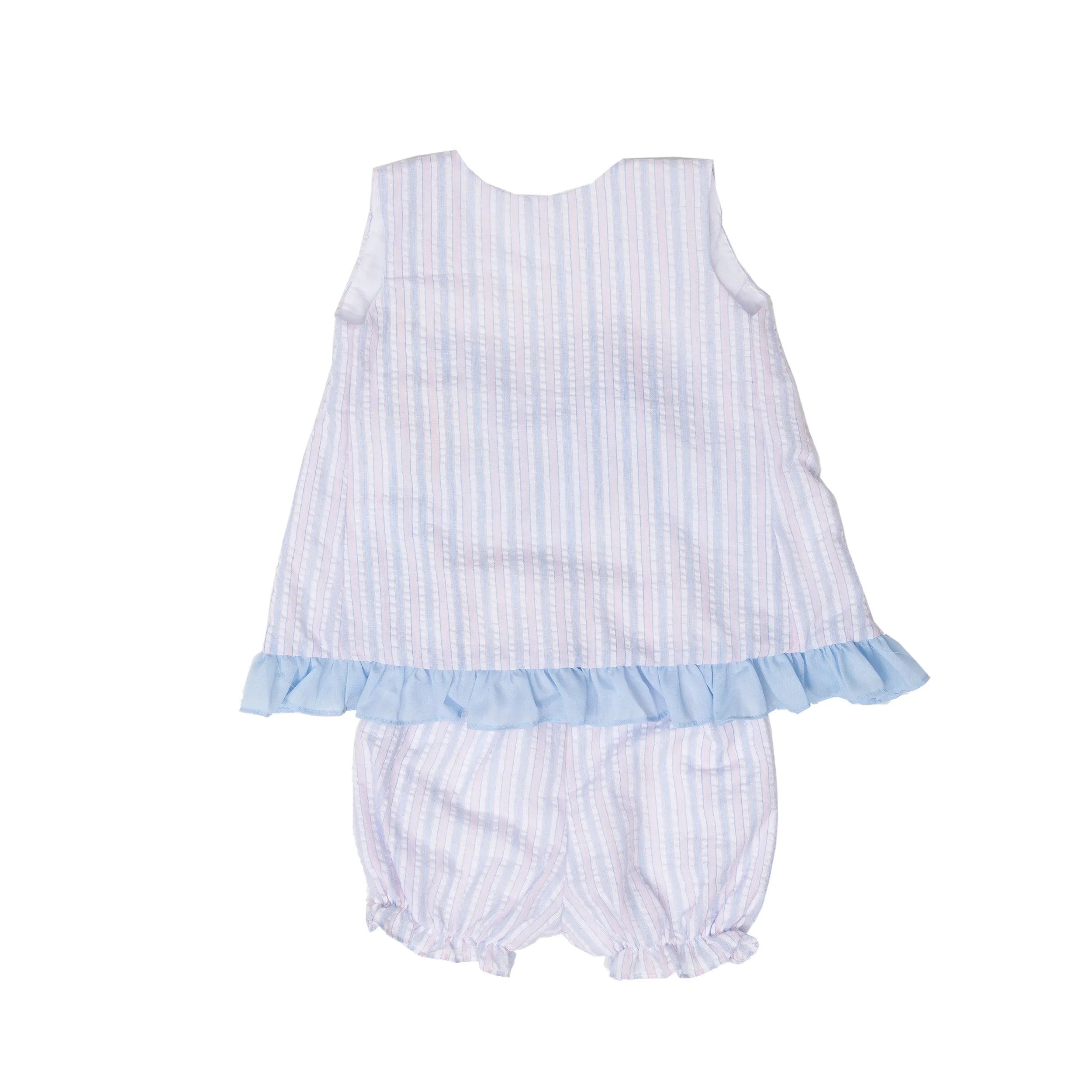 Blakely Pink & Blue Striped Bloomer Set