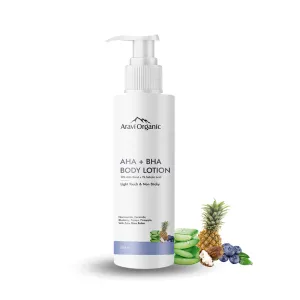 Body Lotion For Exfoliation | 10% AHA   1% BHA | Treats Strawberry Legs & Bumpy Skin | 200 ml