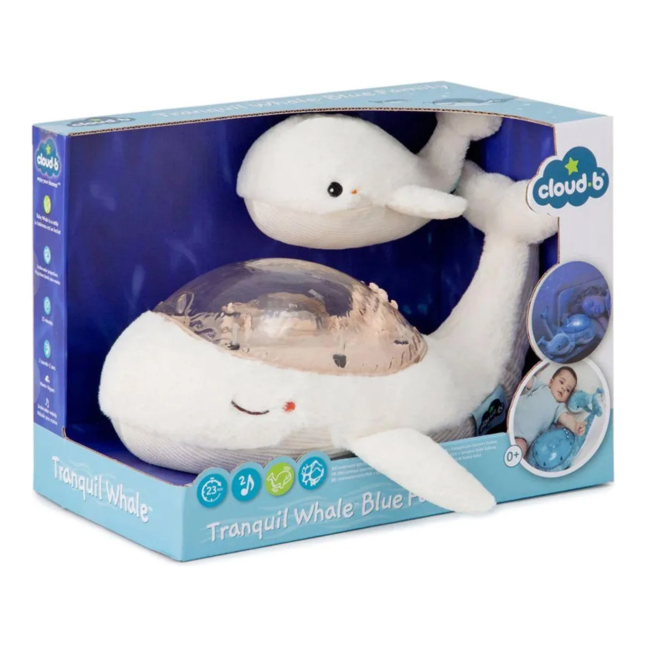 Cloud B Tranquil Whale with Baby Rattle