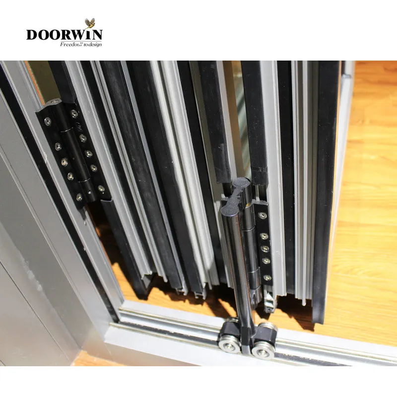 Doorwin 2021AAMA,NFRC,NAFS 2020 American standard modern German hardware waterproof thermal break patio folding doors