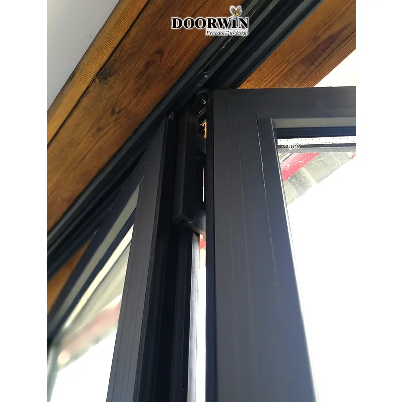 Doorwin 2021Doorwin Modern Design Wholesale Direct Sale Waterproof Ready Made Exterior Thermally Broken Aluminum Folding Doors For House