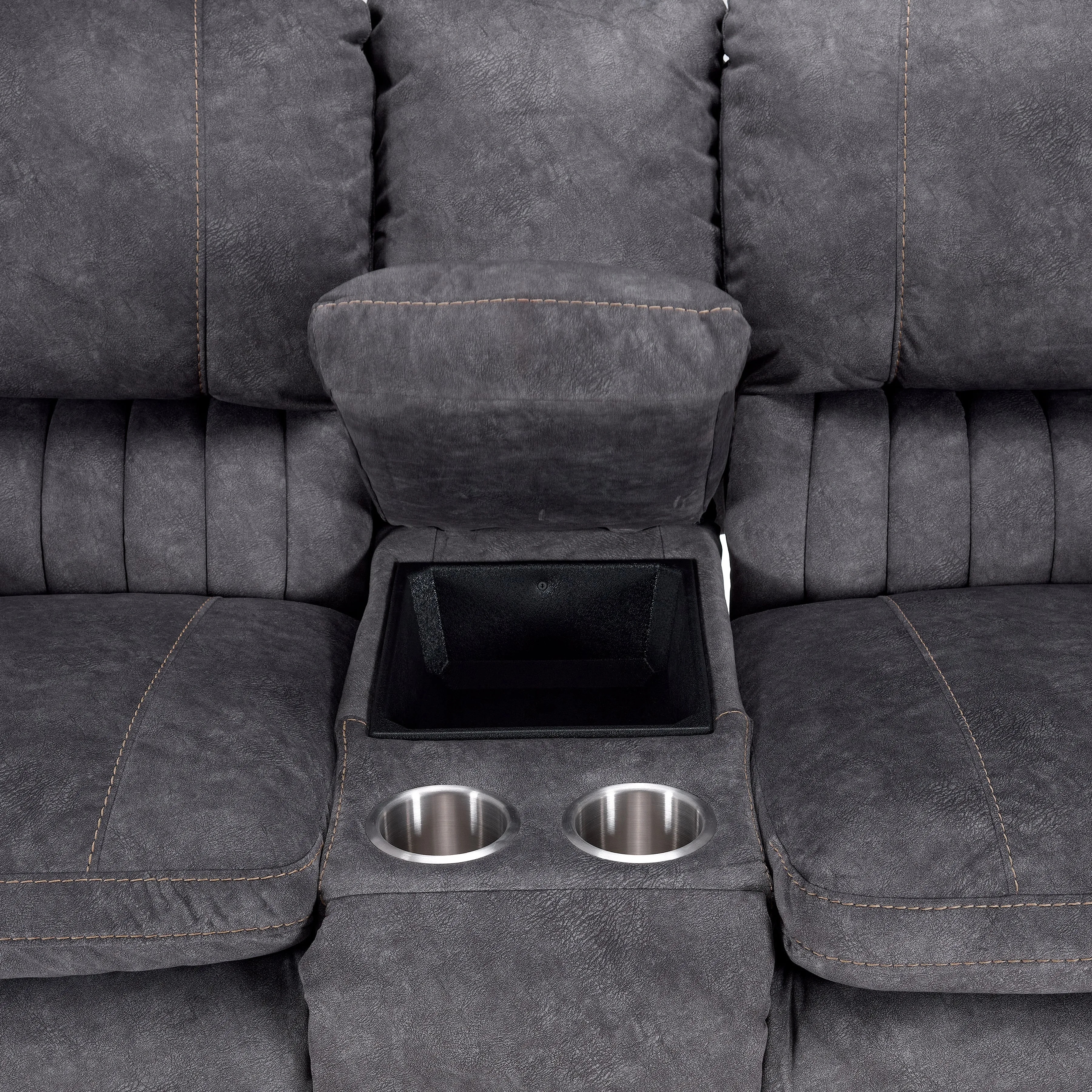 Eyland Power Reclining Sofa, Loveseat and Recliner Set - Grey