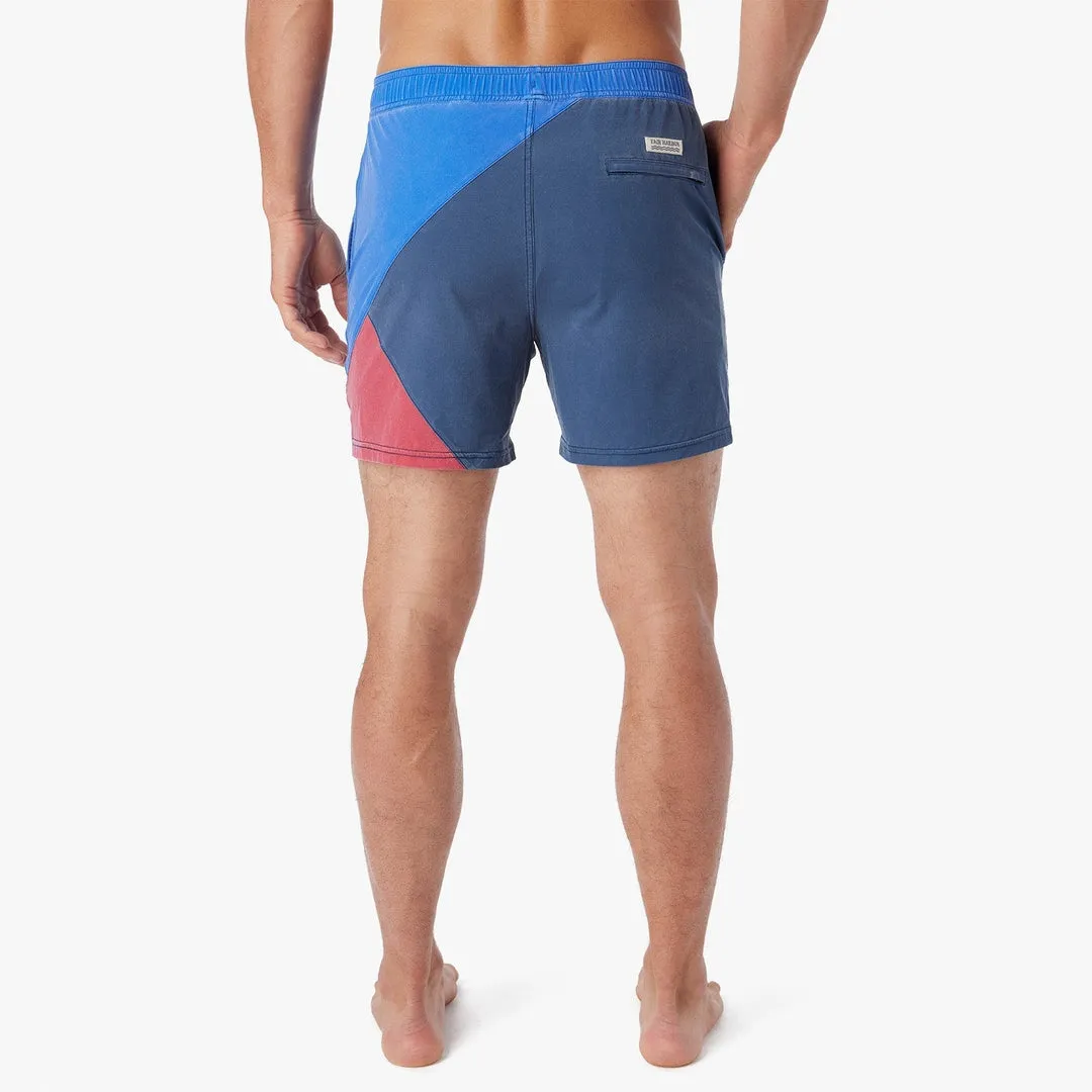 Fair Harbor Bungalow Swim Trunks in Navy Azul Block