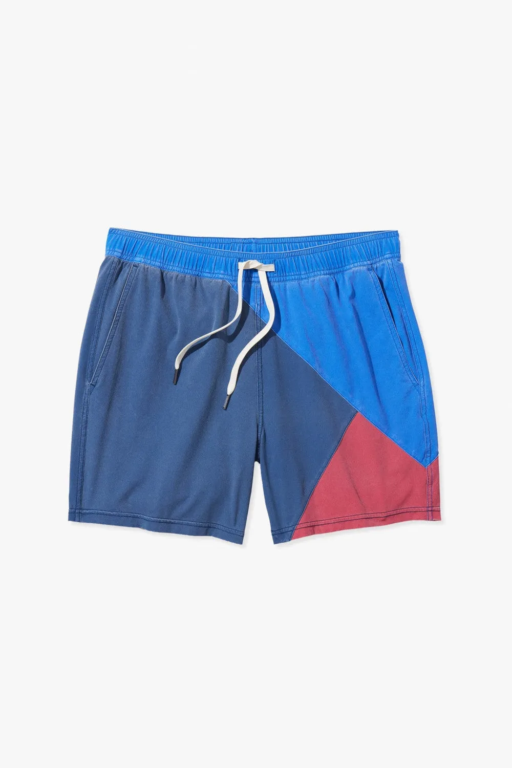 Fair Harbor Bungalow Swim Trunks in Navy Azul Block