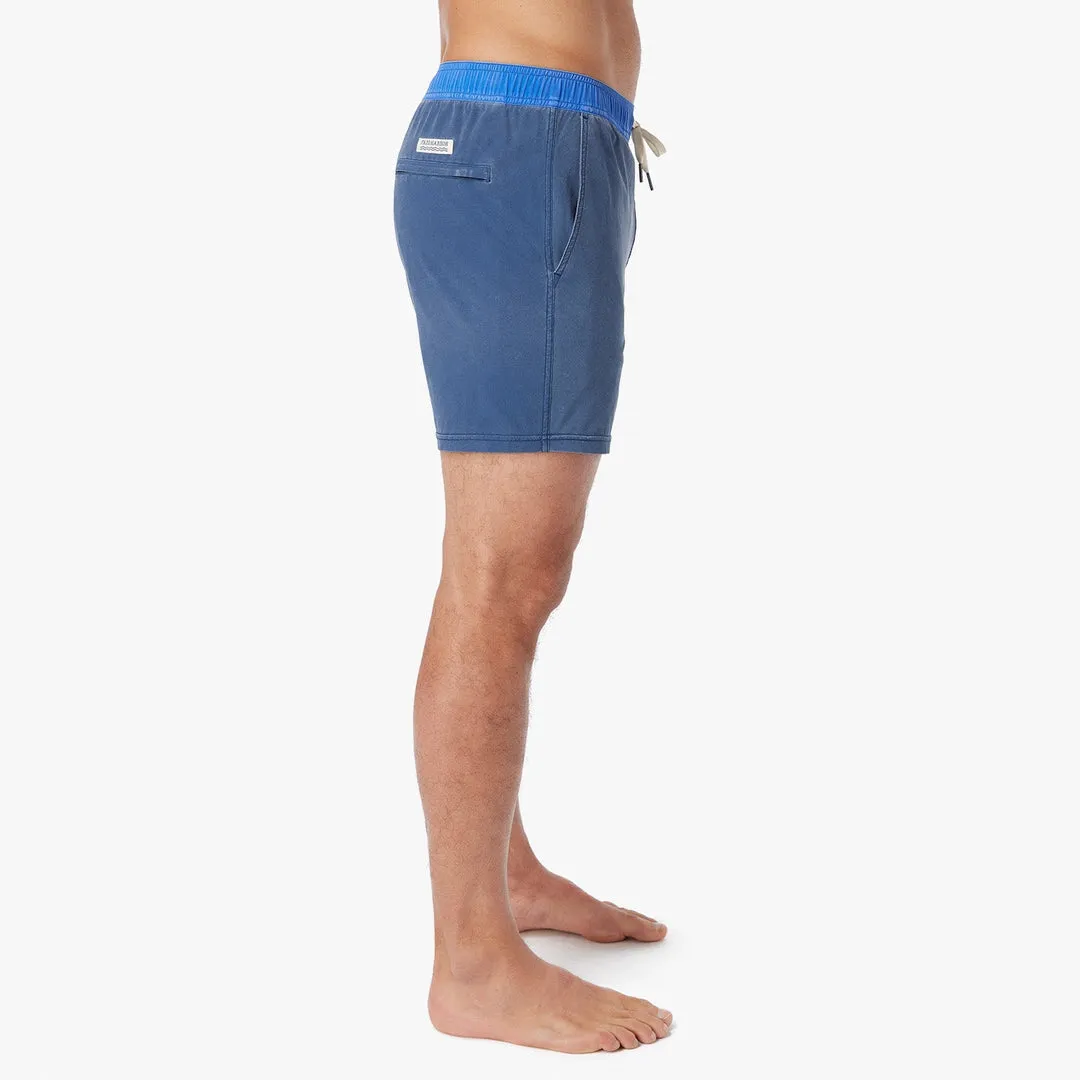 Fair Harbor Bungalow Swim Trunks in Navy Azul Block