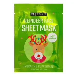 Freeman Reindeer Face Sheet Mask Hydrating Peppermint 0.84oz / 25ml