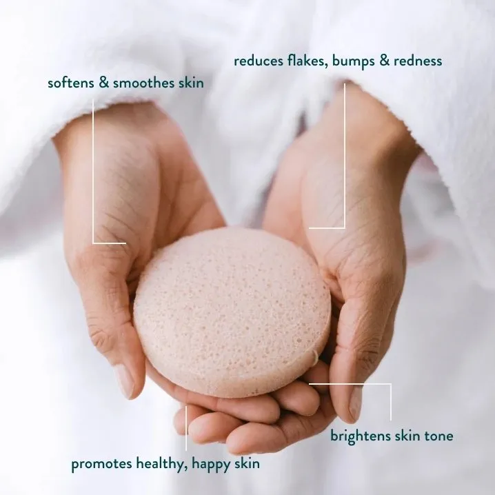 French Pink Clay Konjac Face Sponge