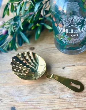 Gold Scalloped Julep Strainer