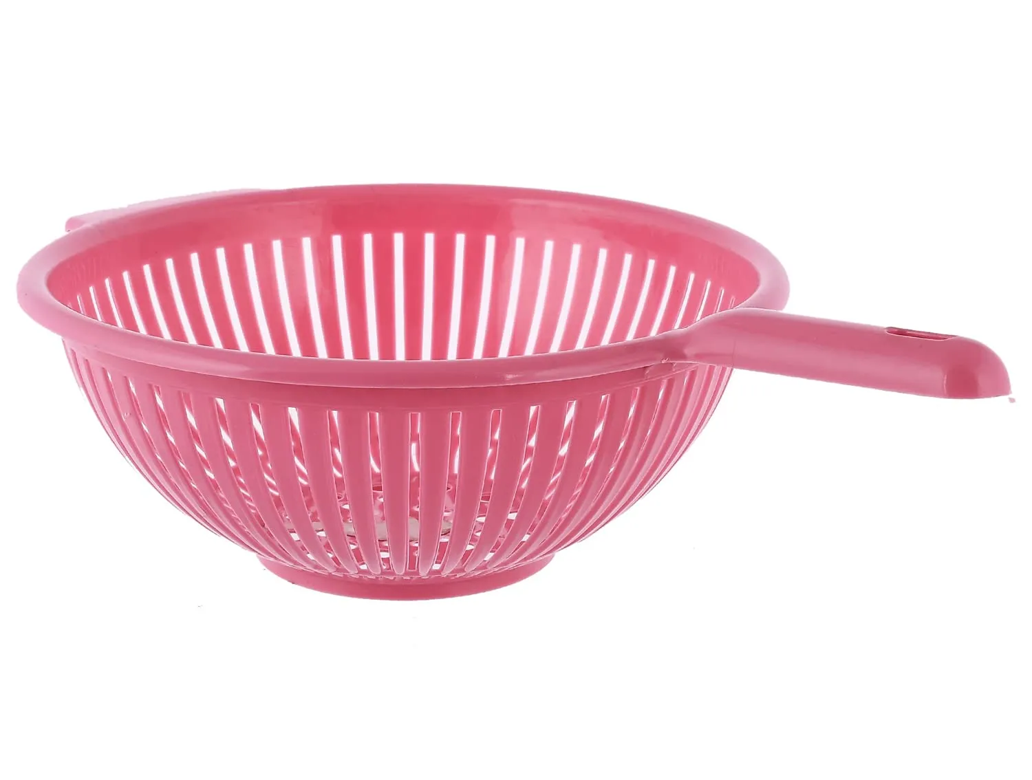 Heart Home Multifunctional Plastic Drain Strainer, Colander, Washing Basket for Home Kitchen Supplies With Handle- Pack of 2 (Pink)-50HH01843