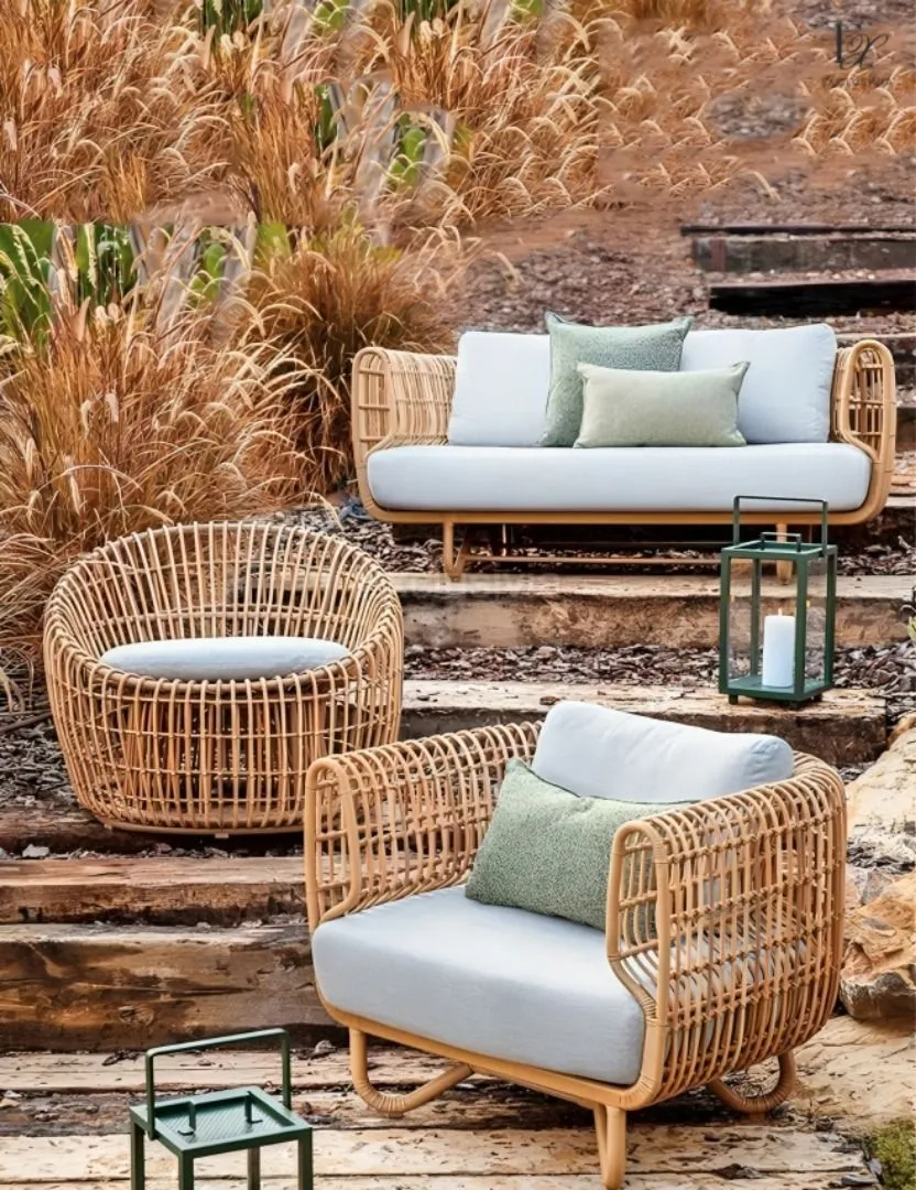 KEERIN Modern Outdoor Rattan Sofa