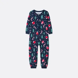 Kids' Blue Christmas Pattern Overall Christmas Pyjamas