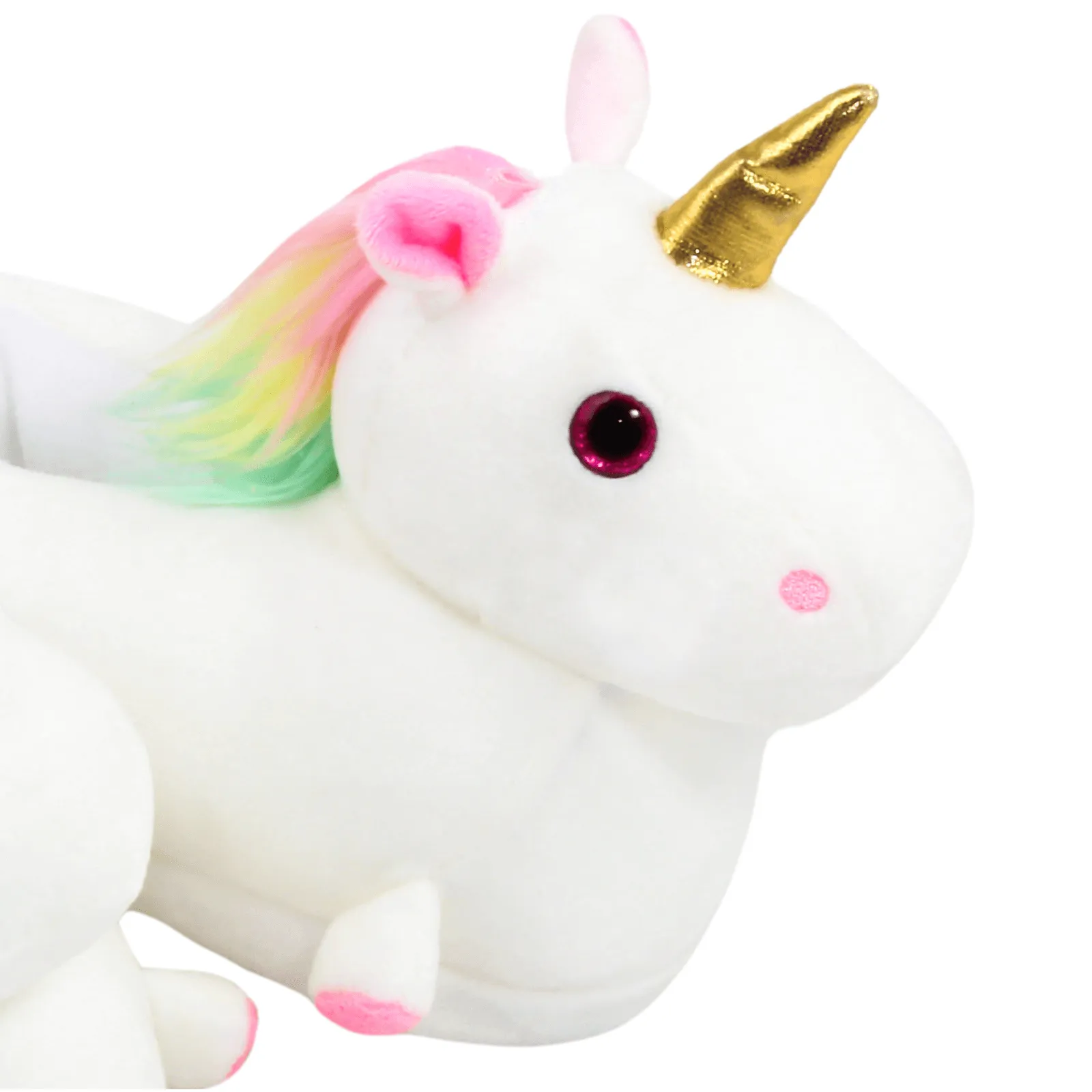 Kids Soft White Non-Slip Unicorn Novelty Slippers One Size