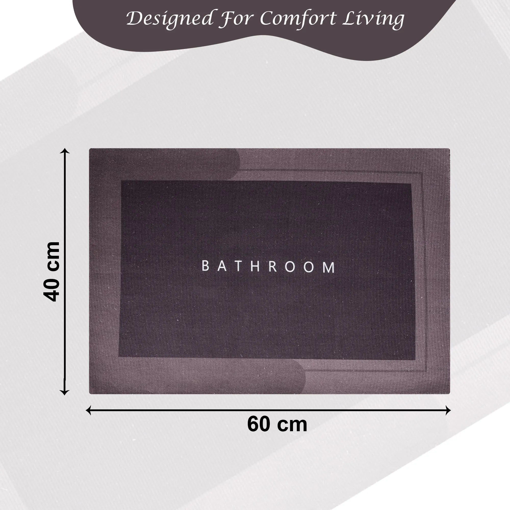 Kuber Industries Rectangular Bathroom Mat| Soft Anti Skid Bath Mat | Non Woven Floor Mat for Home | Non-Slip Mat for Shower-Bathtub | HY094 | Wine