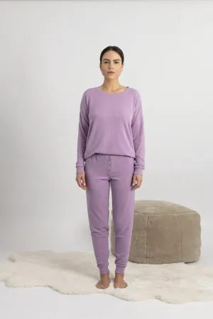 Lavender cozy long pj set