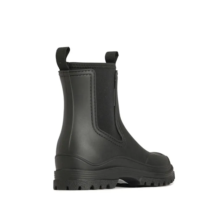 Los Cabos Amelia Black Ankle Rain Boot Waterproof