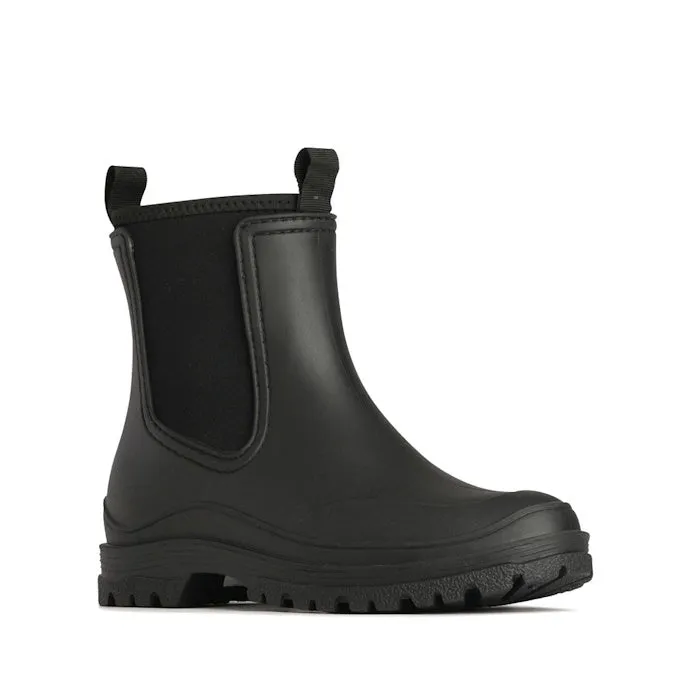 Los Cabos Amelia Black Ankle Rain Boot Waterproof