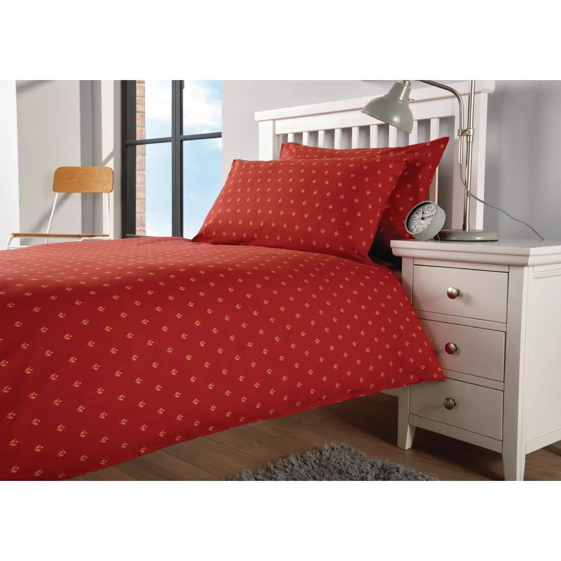 Mitre Essentials Perth Duvet Covers Terracotta Double