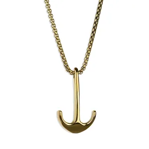 Modern Anchor Necklace - Gold