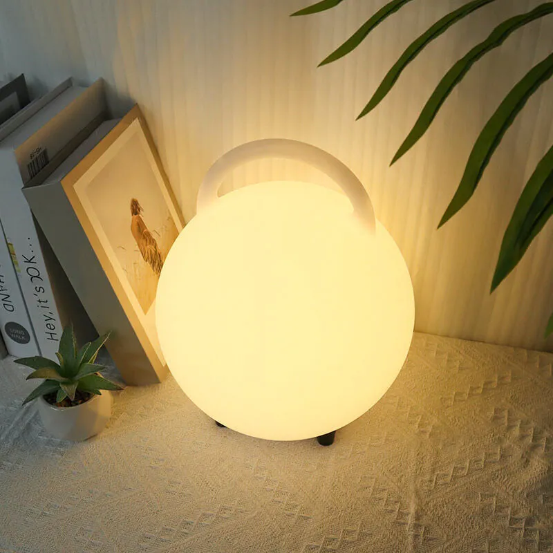 Modern Decorative Round Waterproof Eye Protection PE USB Portable LED Outdoor Lights