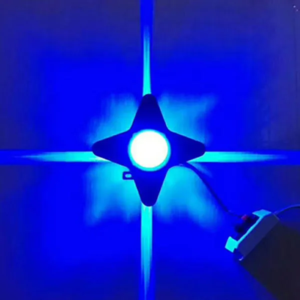 Modern Outdoor Cross Star Aluminum Glass Waterproof LED Wall Sconce Lamp