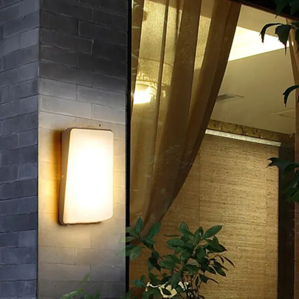 Modern Simple Rectangular Aluminum LED Outdoor Waterproof Wall Sconce Lamp