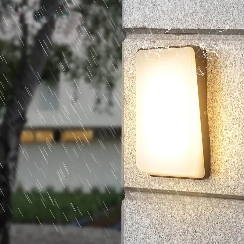 Modern Simple Rectangular Aluminum LED Outdoor Waterproof Wall Sconce Lamp