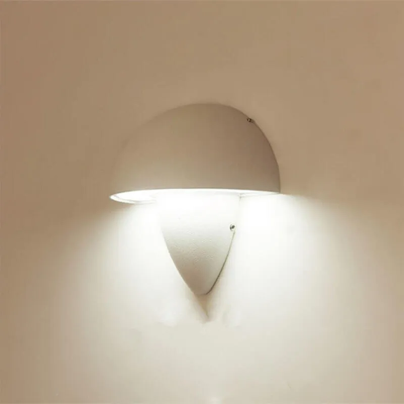 Modern Simple Waterproof Aluminum Mushroom LED Outdoor Wall Sconce Lamp