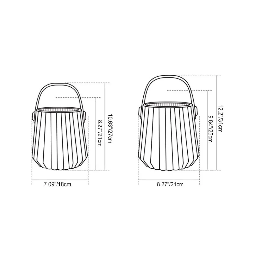 Modern Waterproof Portable Basket Bluetooth Audio PE USB Outdoor Light