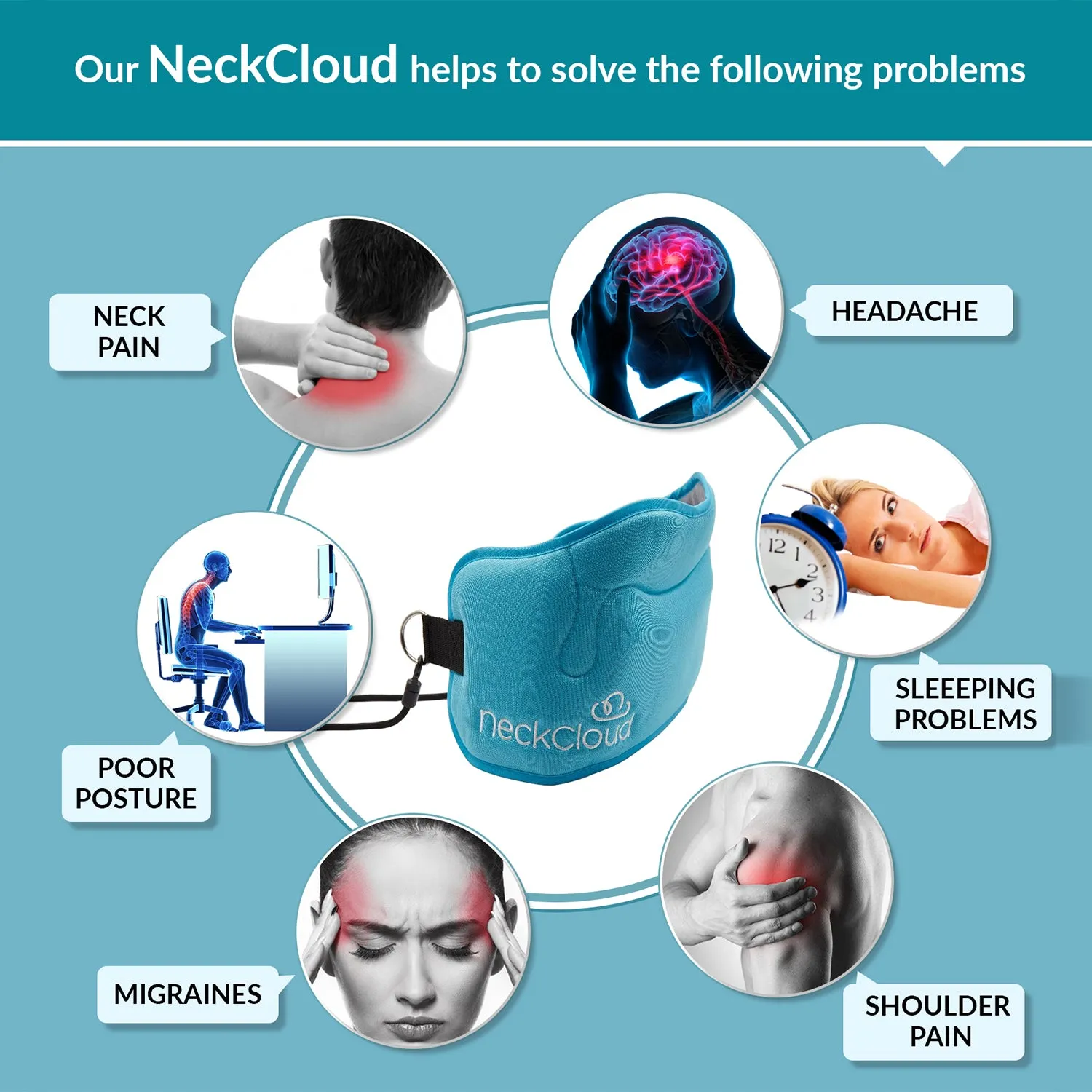 Neck Cloud Traction Hammock for Neck Relief