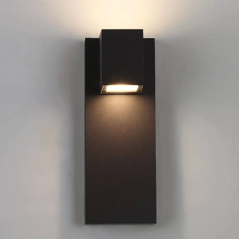 Outdoor Minimalist Cube Square Plate Aluminum LED Waterproof Rainproof Wall Sconce Lamp