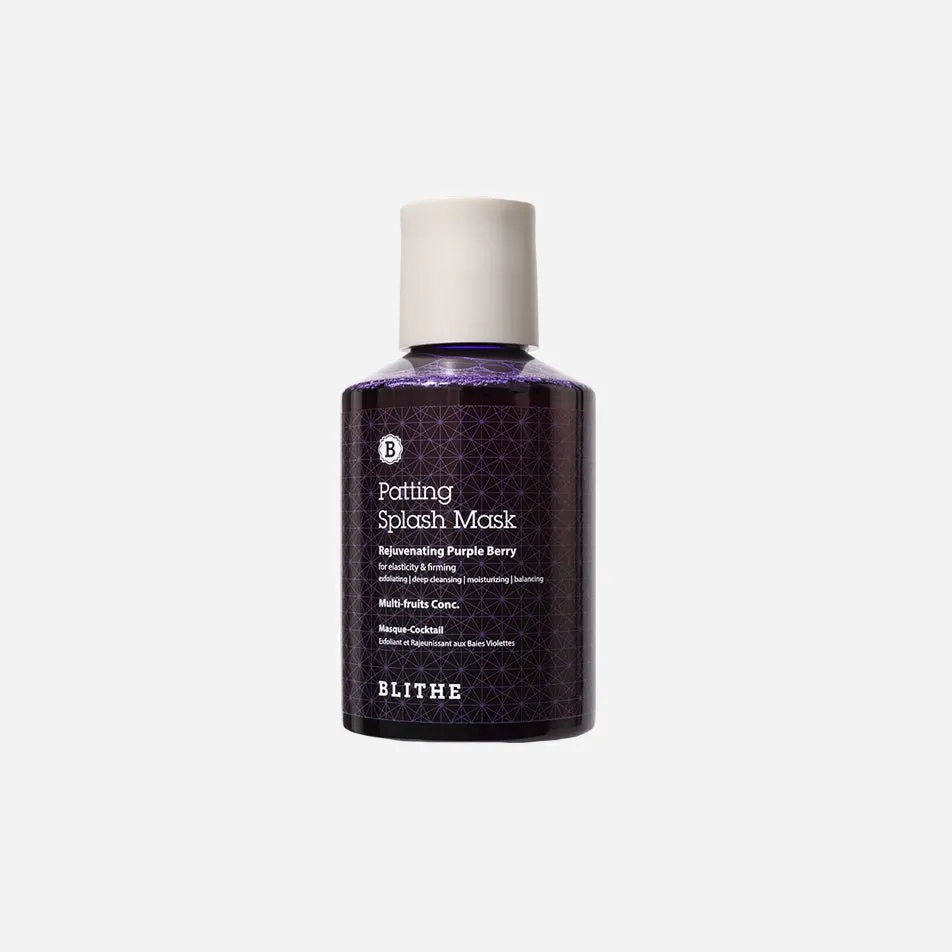 Patting Splash Mask Exfoliating Face Wash Rejuvenating Purple Berry