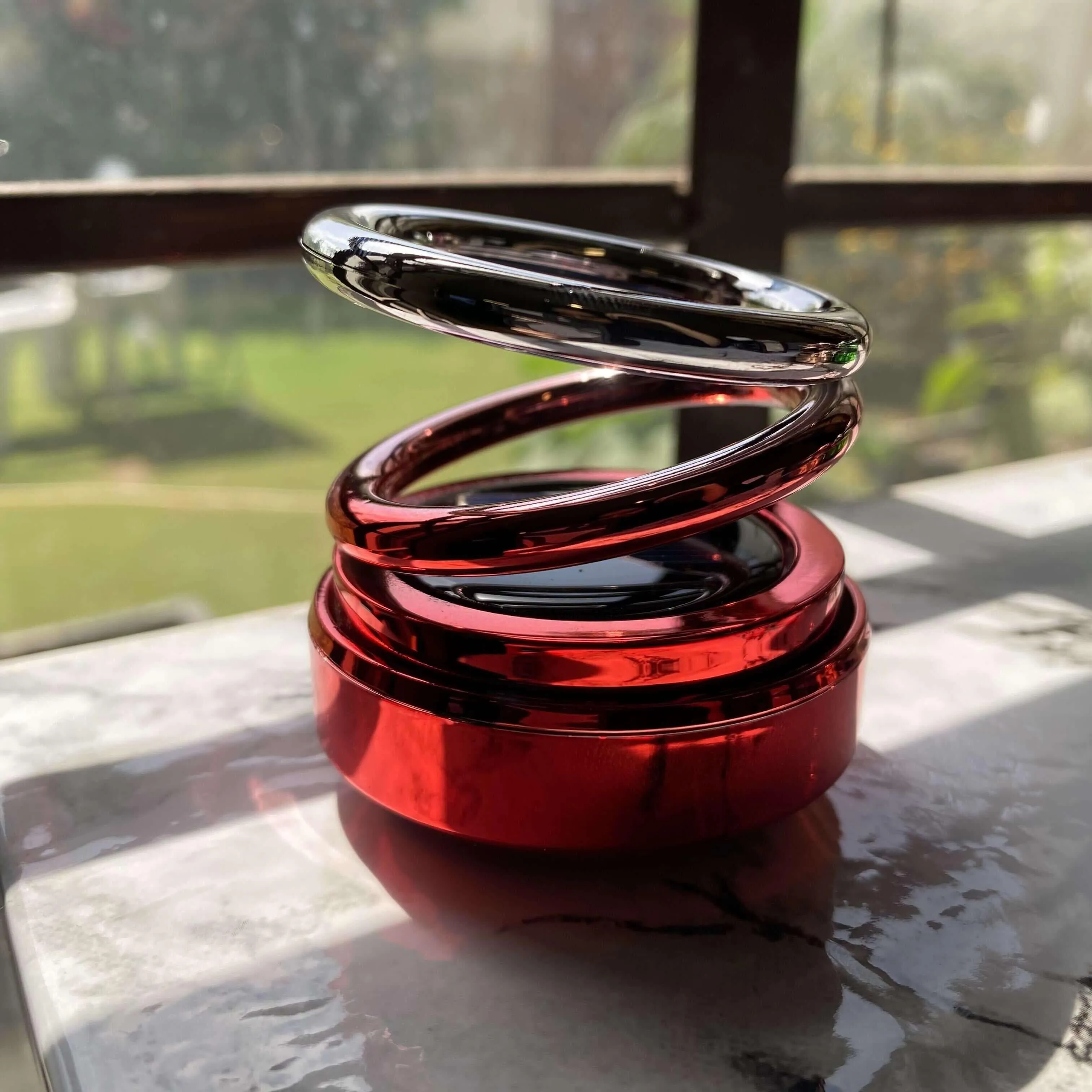 Rotating Ring Solar Power Car Aroma