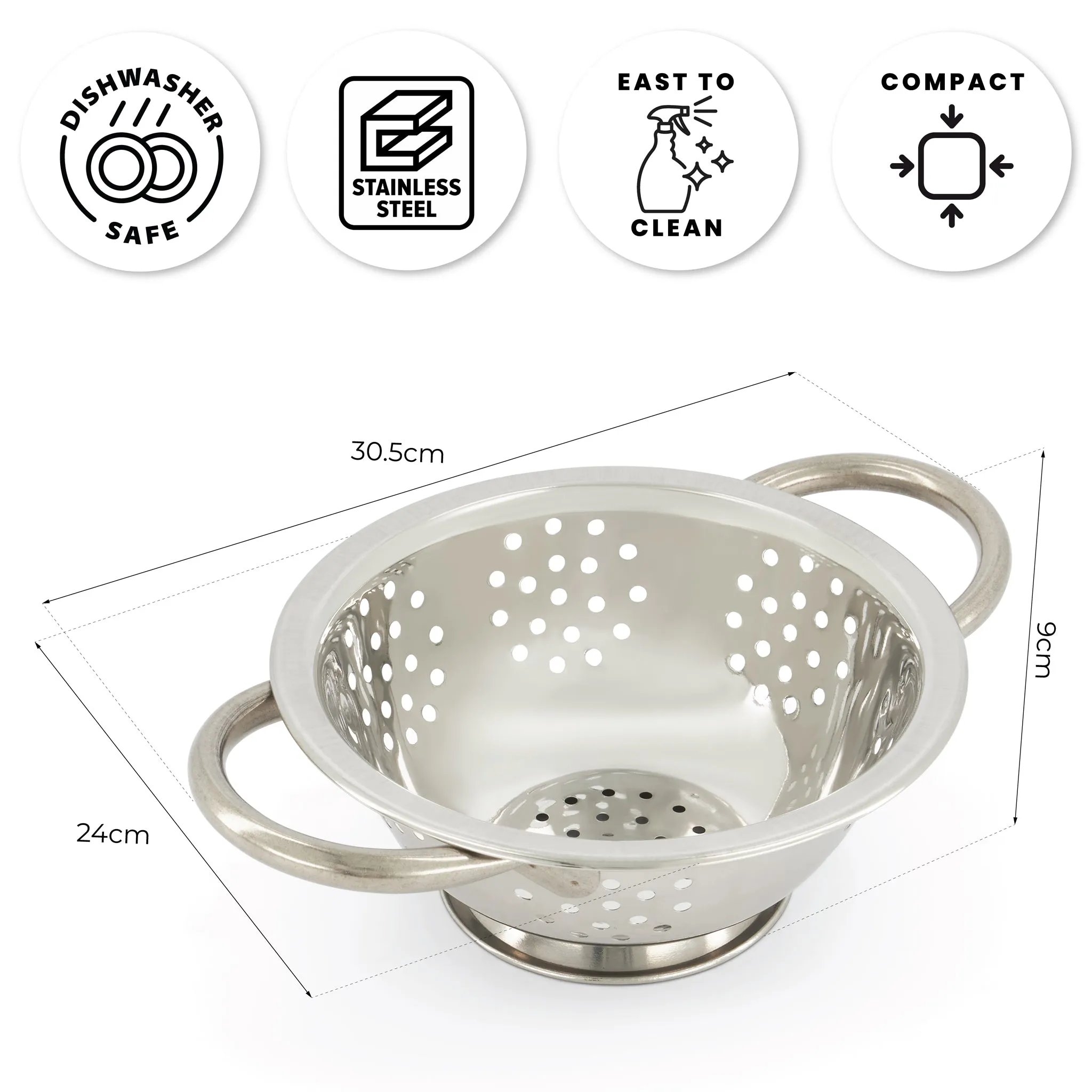 Stainless Steel Mini Colander - 16cm