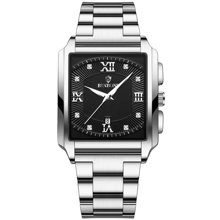 SteelLux Precision Square Quartz Waterproof Watch