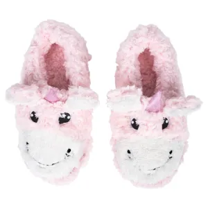 Unicorn Pink Women's Animal Cozy Plush Lined Non Slip Fuzzy Slipper - Small