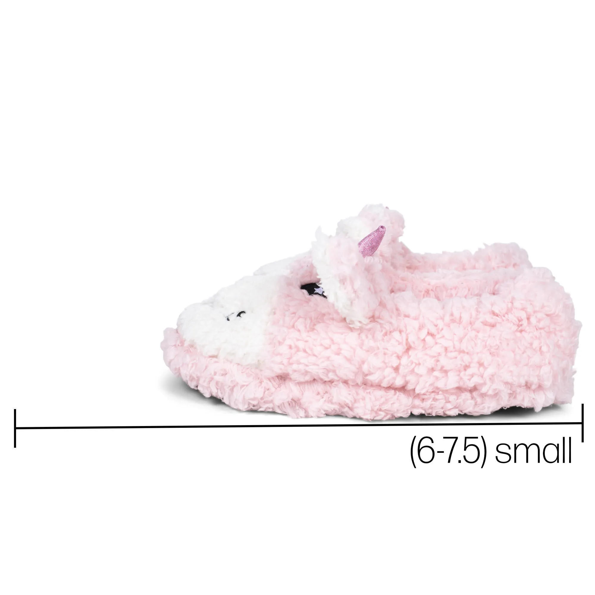 Unicorn Pink Women's Animal Cozy Plush Lined Non Slip Fuzzy Slipper - Small