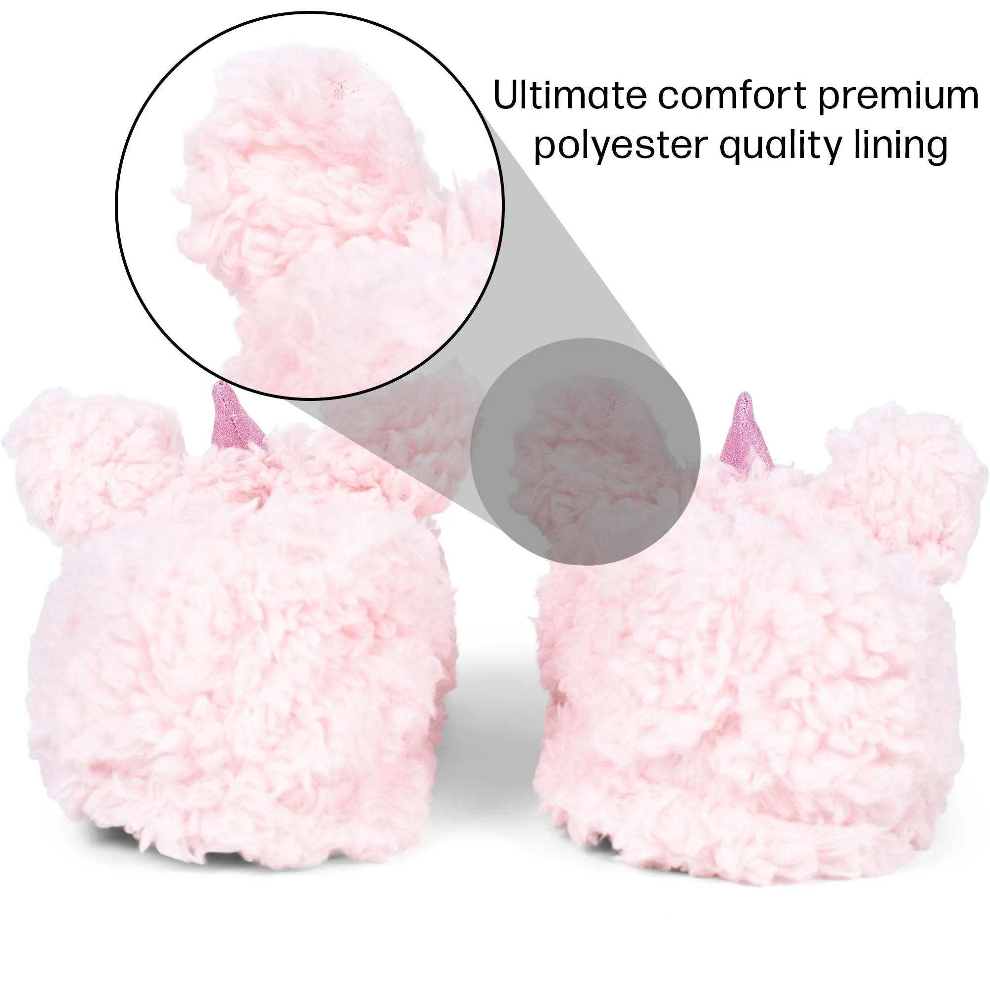 Unicorn Pink Women's Animal Cozy Plush Lined Non Slip Fuzzy Slipper - Small