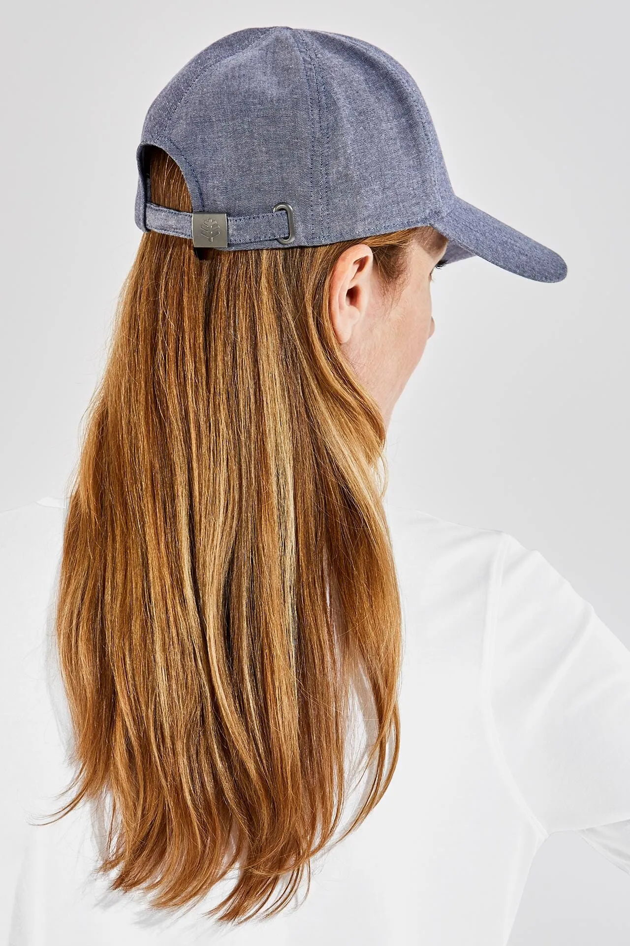 Unisex Zayne Cotton Ball Cap | Denim Blue Chambray