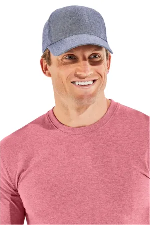 Unisex Zayne Cotton Ball Cap | Denim Blue Chambray