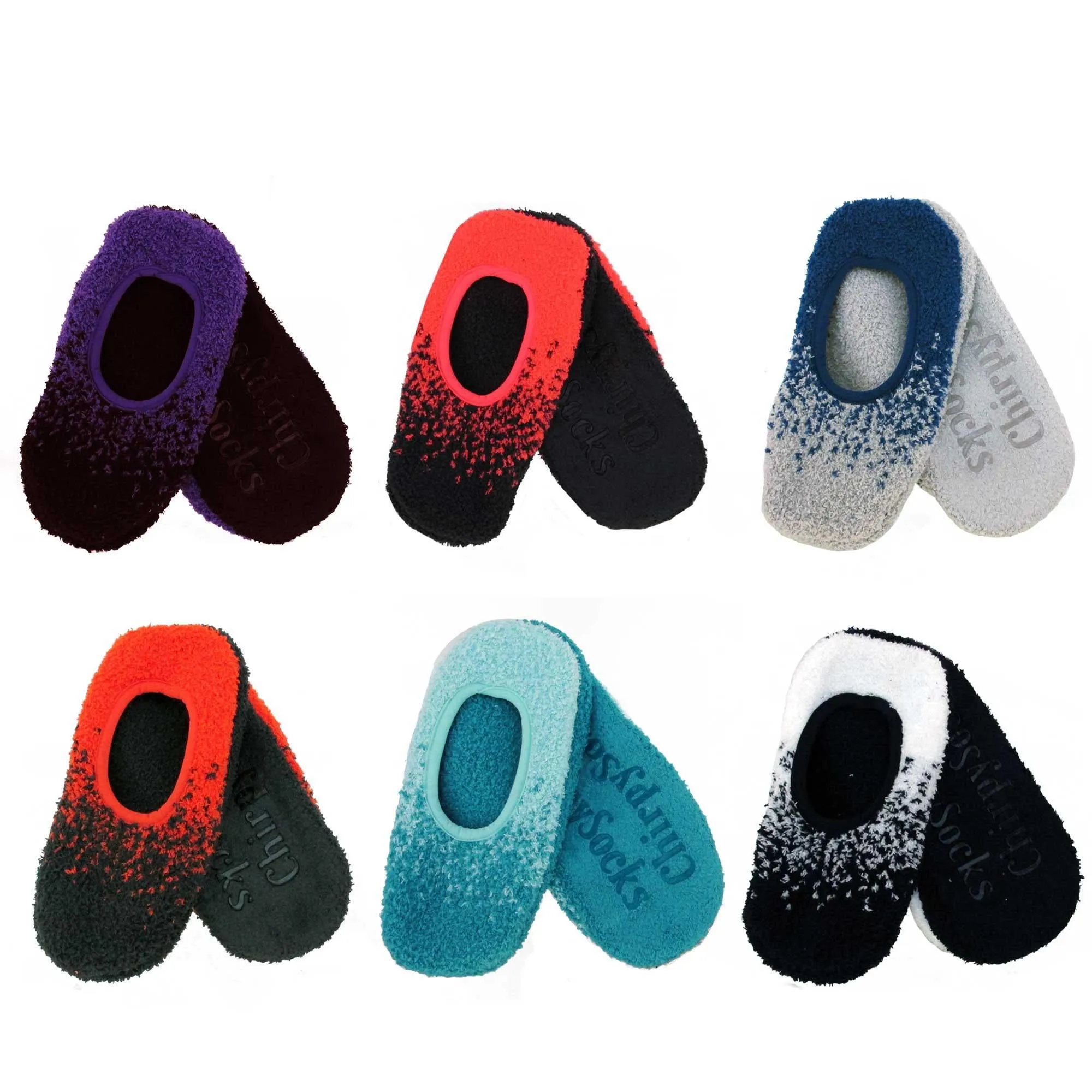 Women's Super Soft Warm Cozy Fuzzy Gradient Comfort Home Slippers Socks