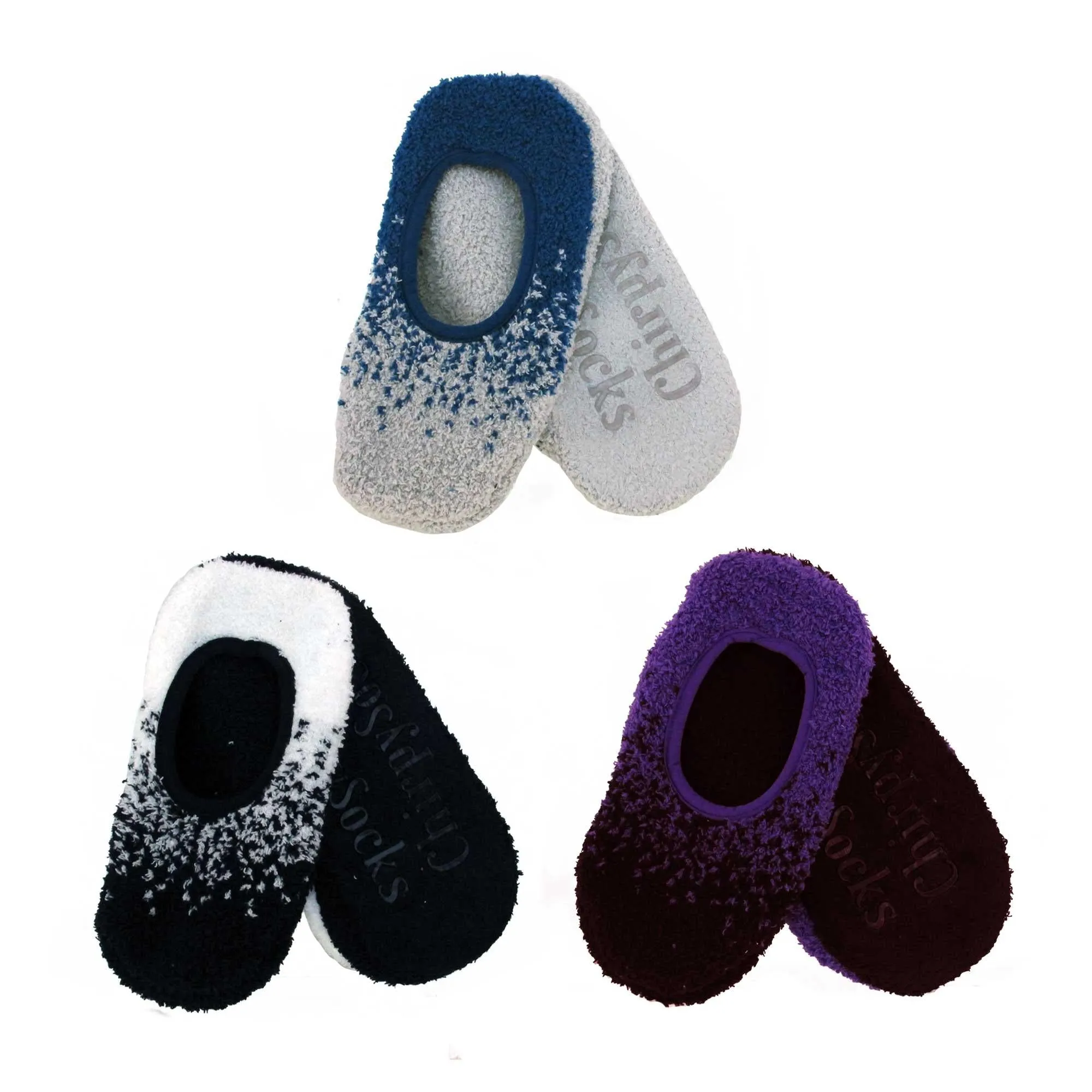 Women's Super Soft Warm Cozy Fuzzy Gradient Comfort Home Slippers Socks