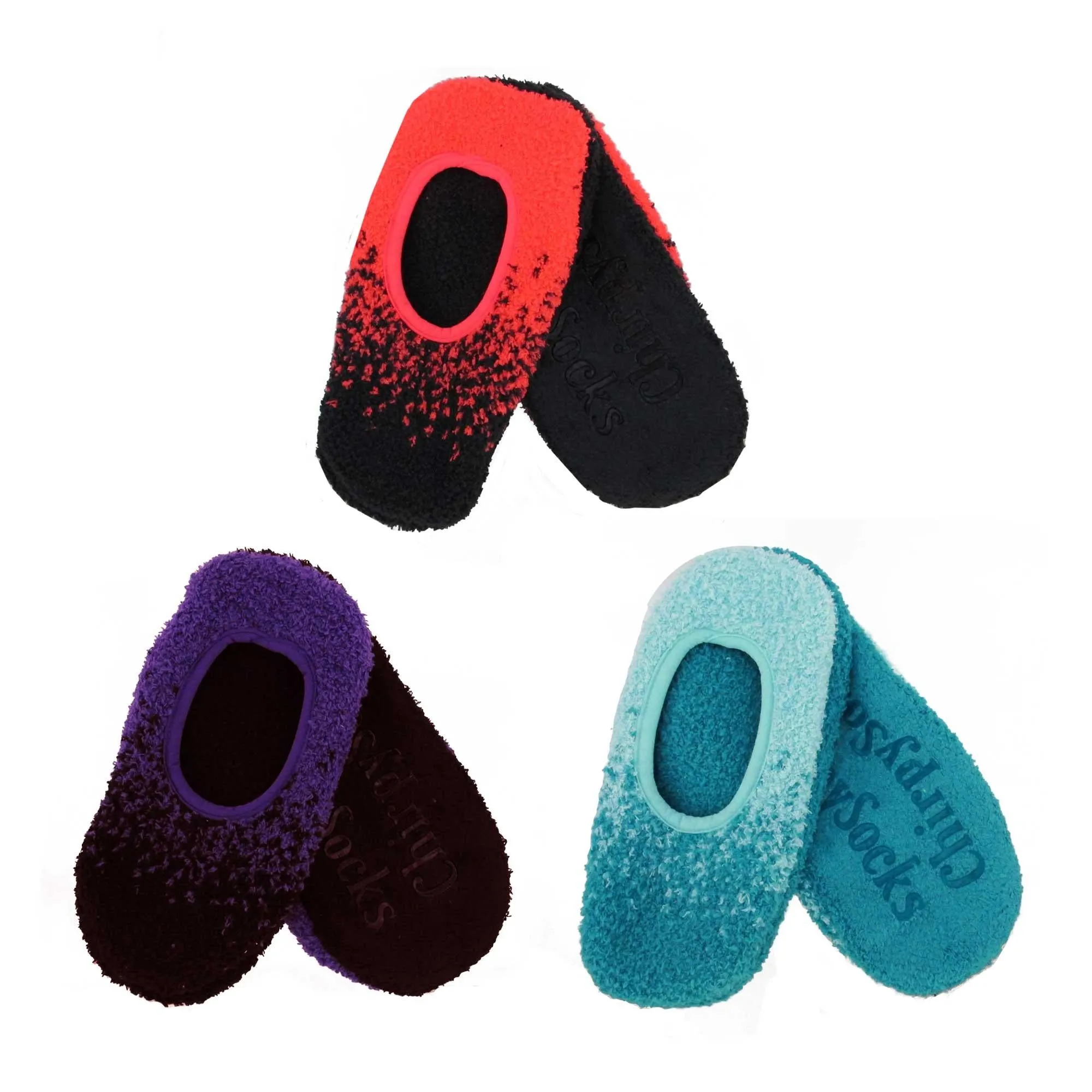 Women's Super Soft Warm Cozy Fuzzy Gradient Comfort Home Slippers Socks