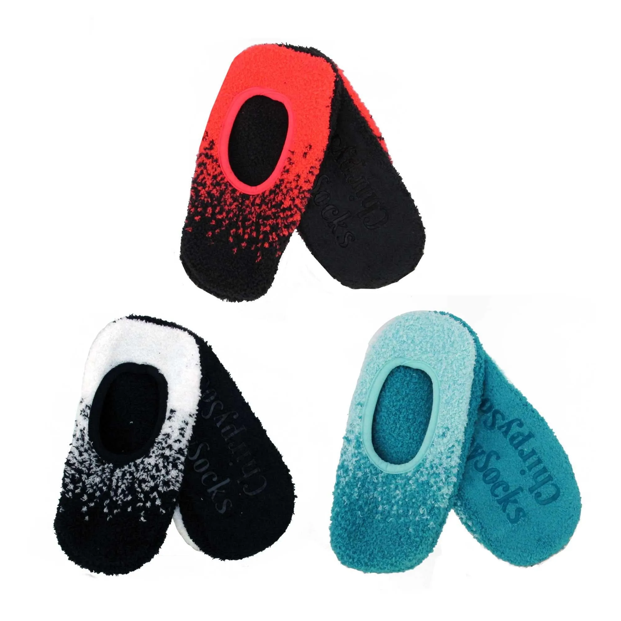 Women's Super Soft Warm Cozy Fuzzy Gradient Comfort Home Slippers Socks